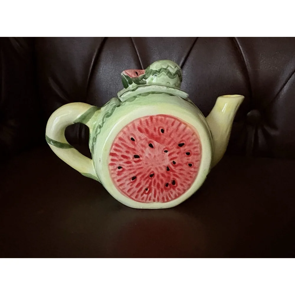 Dopamine Decor Vintage Watermelon Teapot